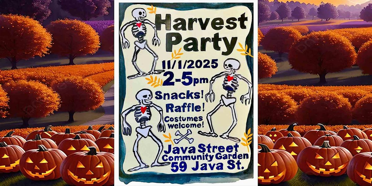 Java Street Community Garden Harvest Party!