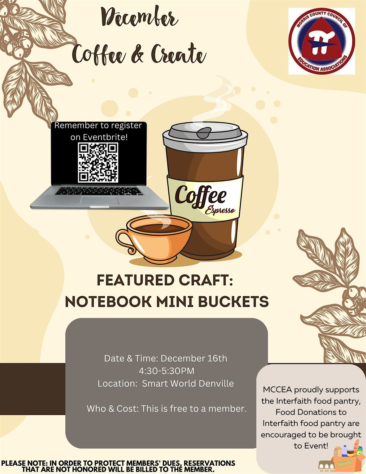 December Coffee and Create - Notebook Mini Buckets