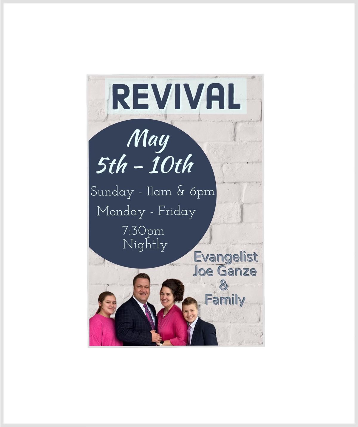 Revival with Evangelist Joe Ganze