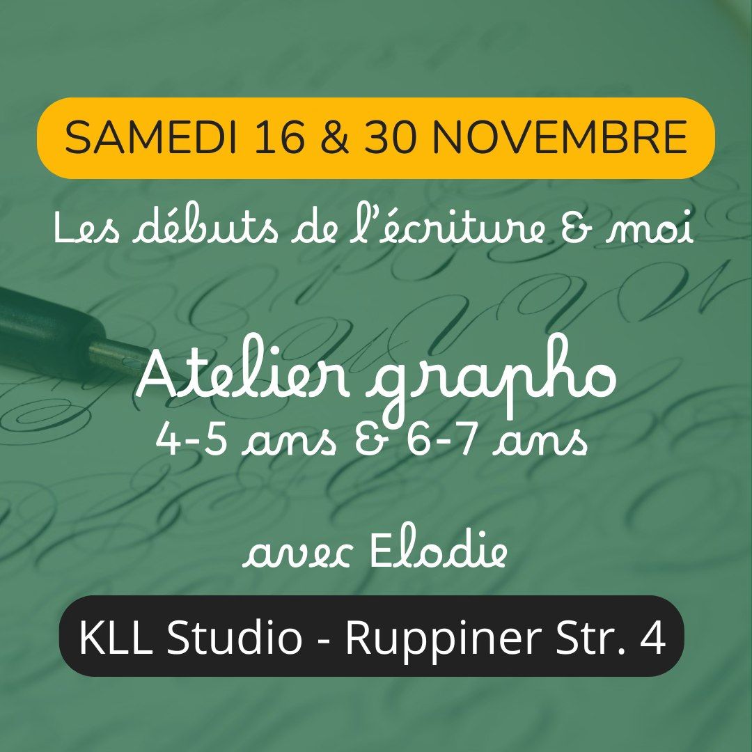 Atelier de graphie : entrer tout en douceur dans l'\u00e9criture