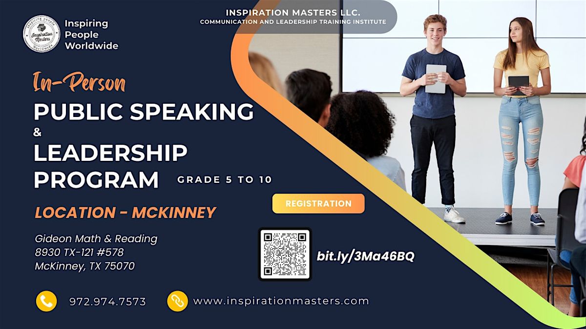 Public Speaking and Leadership Programs in McKinney for Grades 5 to 12