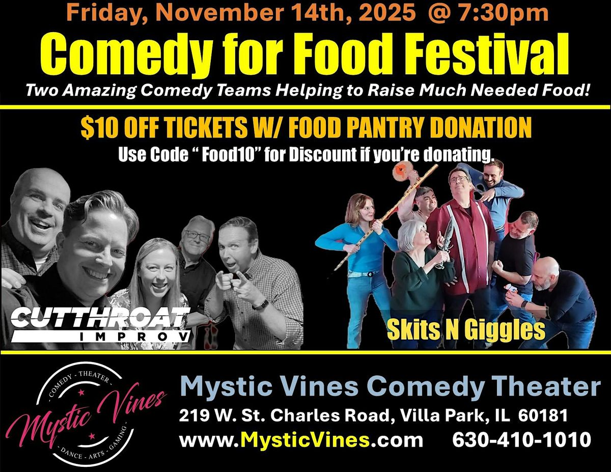 Comedy for Food Festival \u2013 A Night of Laughs for a Cause!