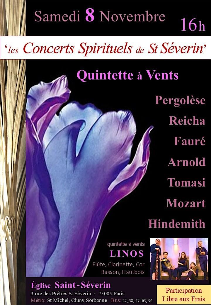 Quintette \u00e0 vents : Pergol\u00e8se, Mozart, Faur\u00e9, Tomasi ...