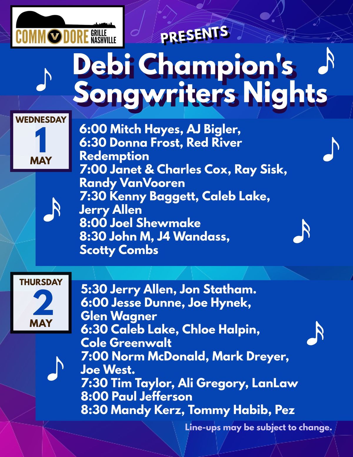 Debi Champion's Songwriters Nights