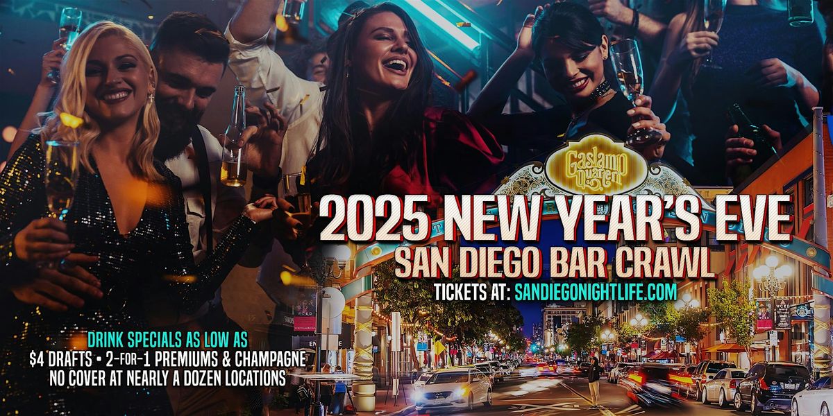 San Diego New Year's Eve Bar Crawl Party 2025