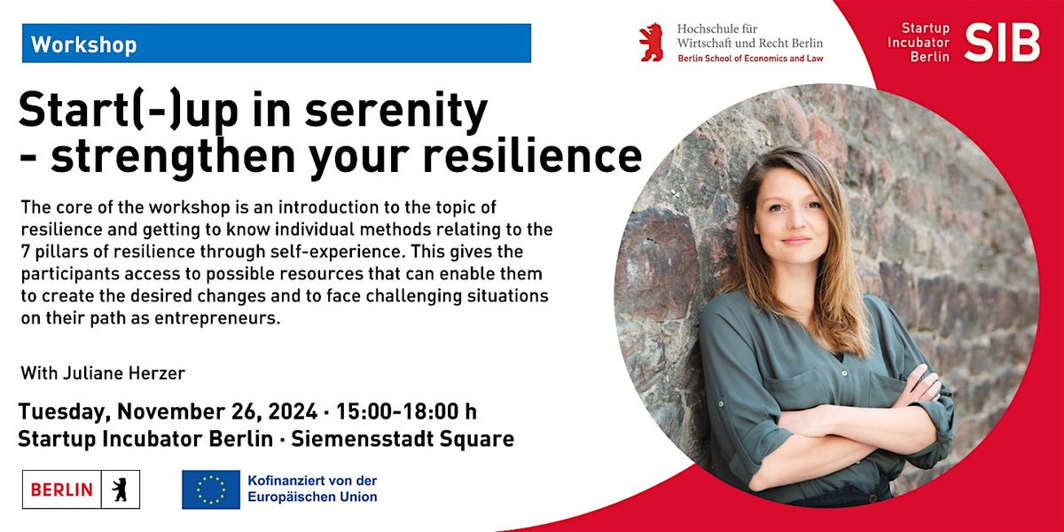 Workshop: Start(-)up in serenity - strengthen your resilience