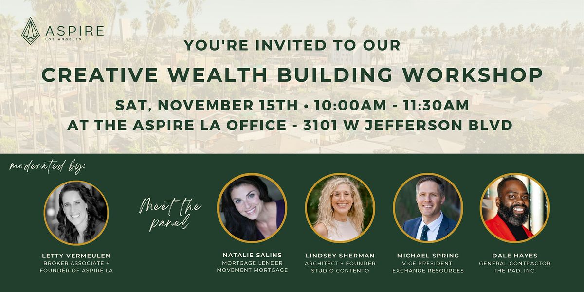 Creative Wealth Building workshop