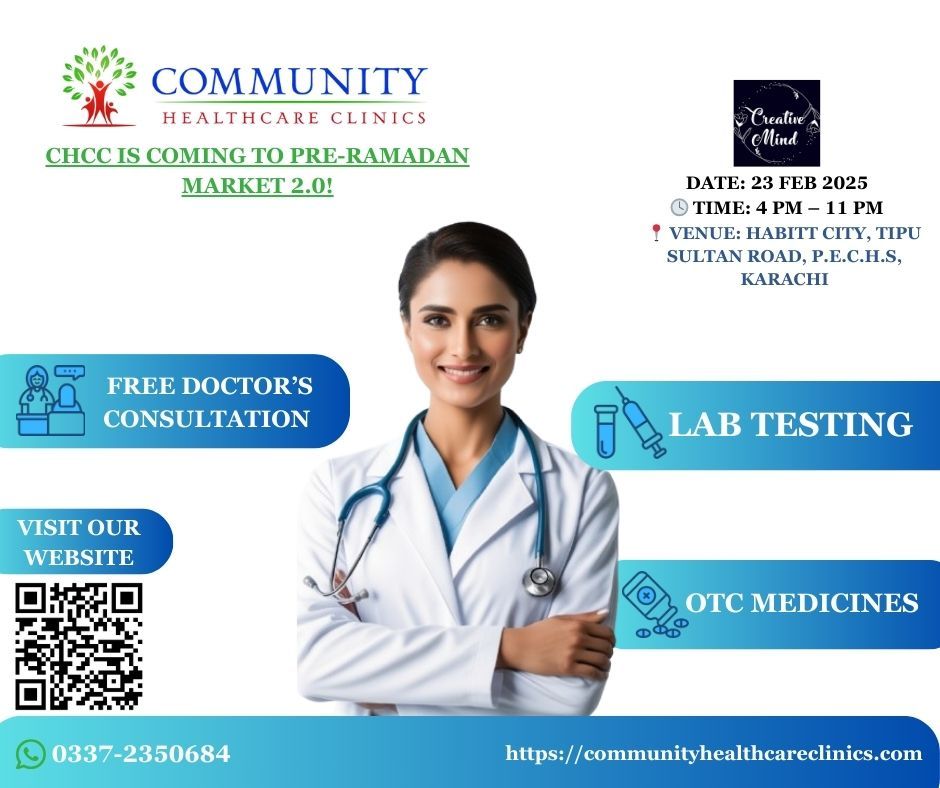 CHCC at Pre-Ramadan Market 2.0 \u2013 Free Medical Checkups & Consultations