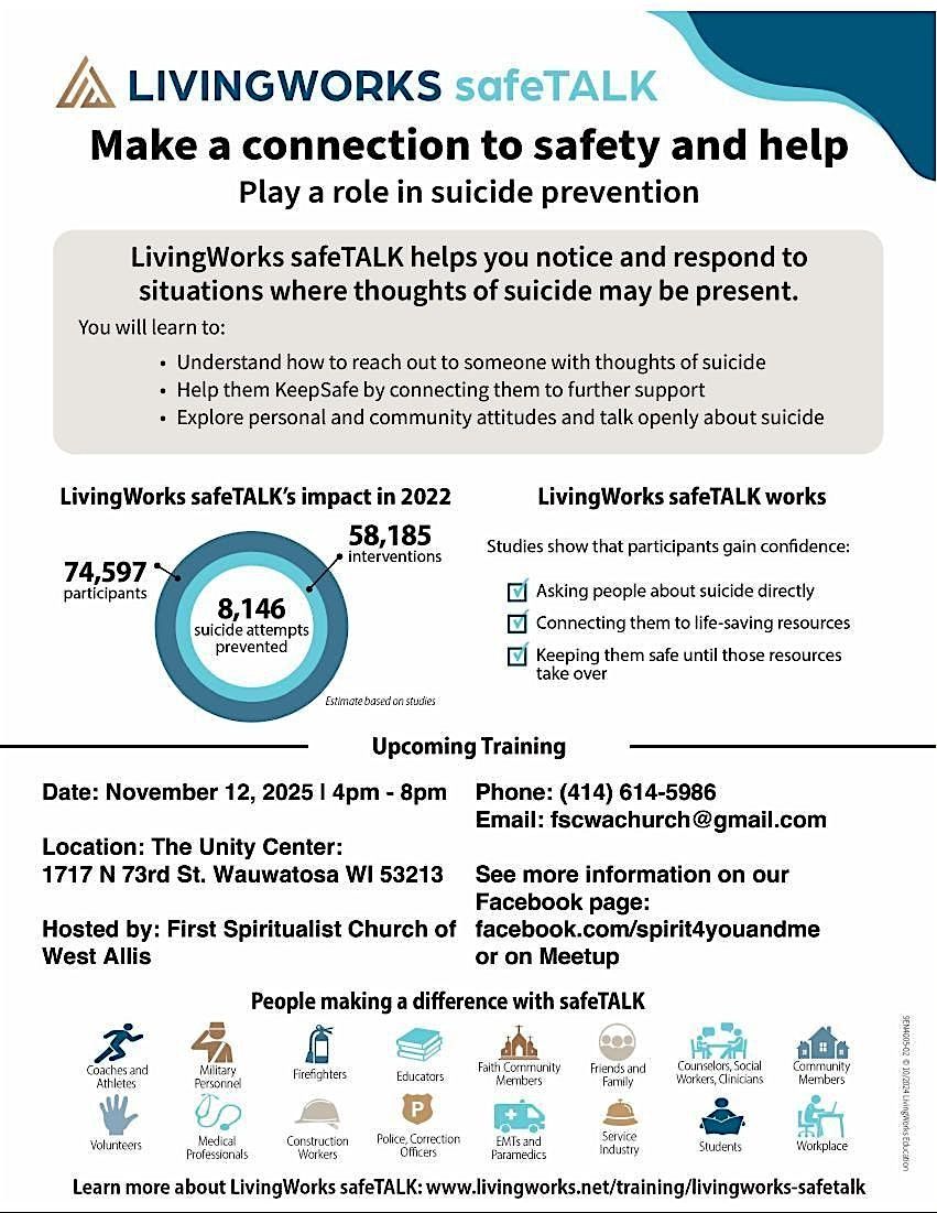 Livingworks SafeTalk Suicide Prevention Training