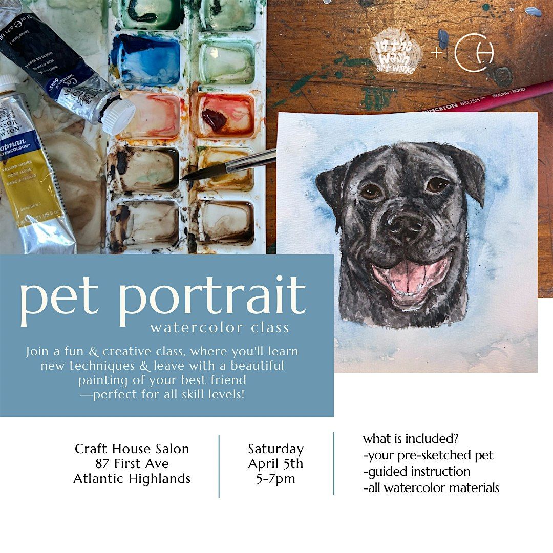 Watercolor Pet Portrait Class