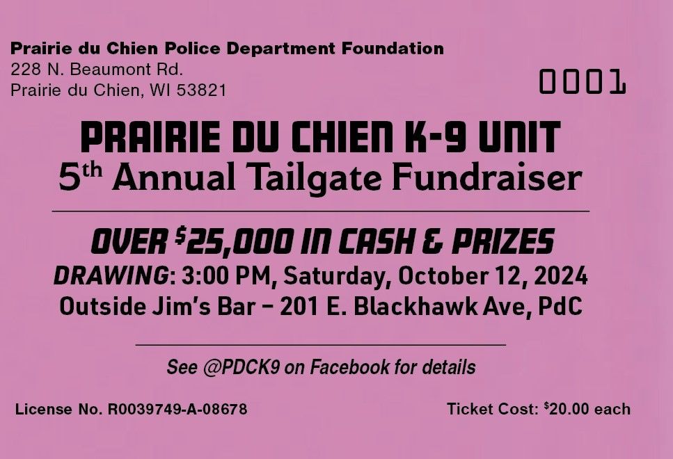 Prairie du Chien K-9 Tailgate Fundraiser