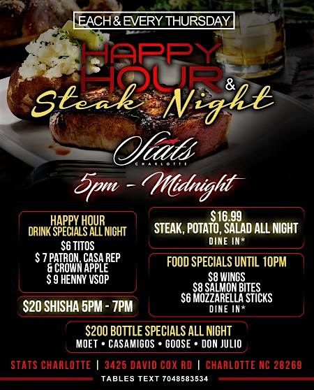 STEAK NIGHT @ STATS Charlotte