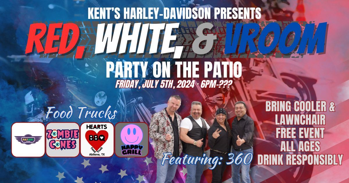 "Red, White, & Vroom" Party on the Patio
