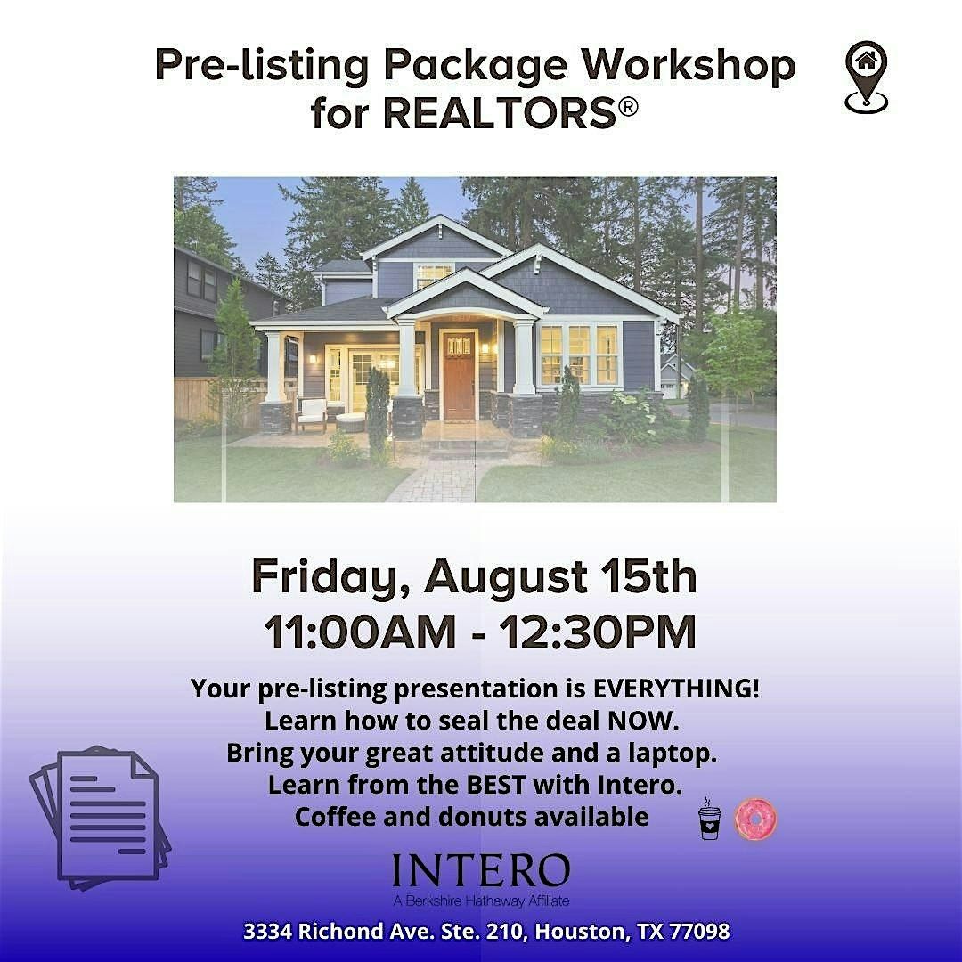 Pre-Listing Package Workshop for REALTORS\u00ae!