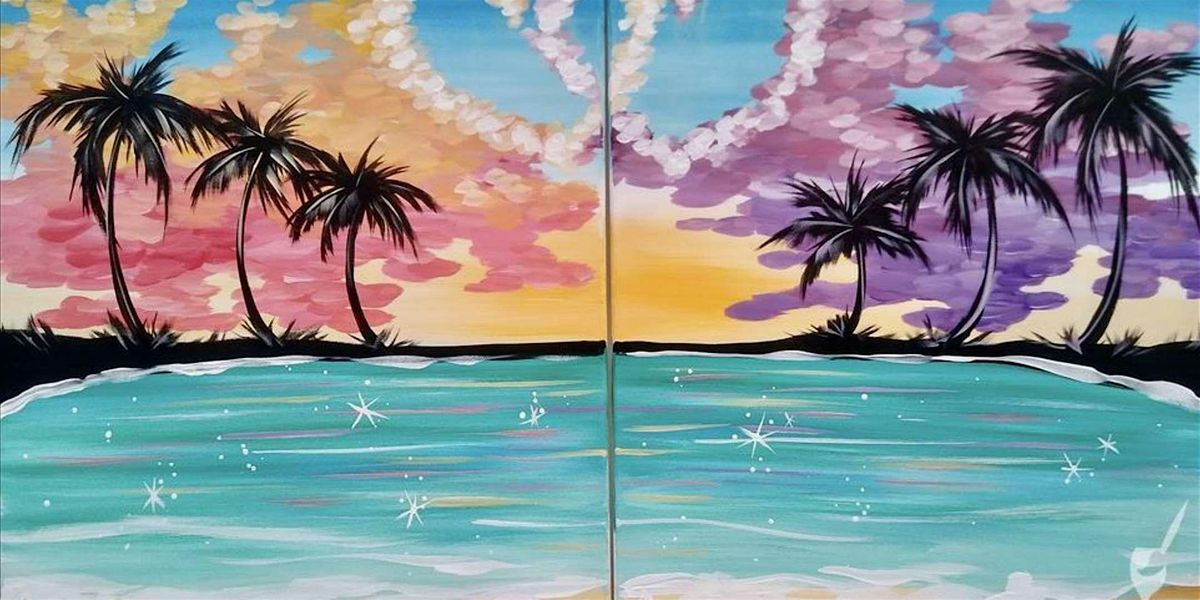 Beach for Two - Date Night - Paint and Sip by Classpop!\u2122