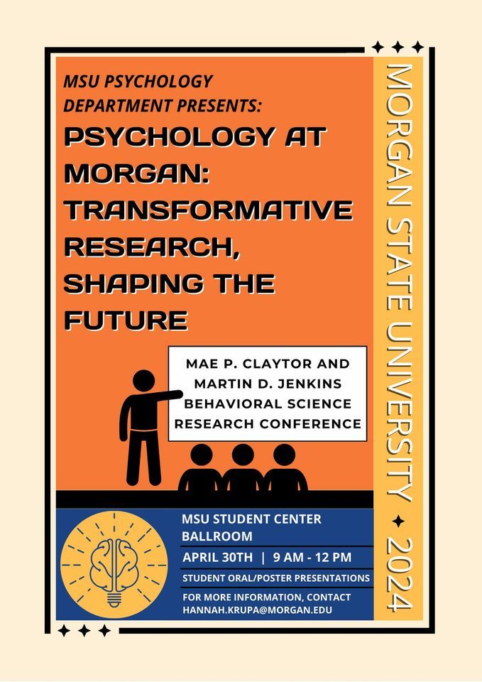  Mae P. Claytor & Martin D. Jenkins Behavioral Science Research Conference