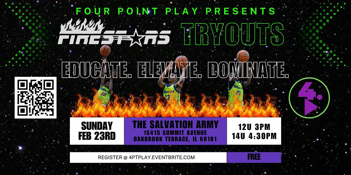 (12U - 5TH\/6TH) 2025 FIRESTARS  BOYS BASKETBALL TEAM TRYOUTS