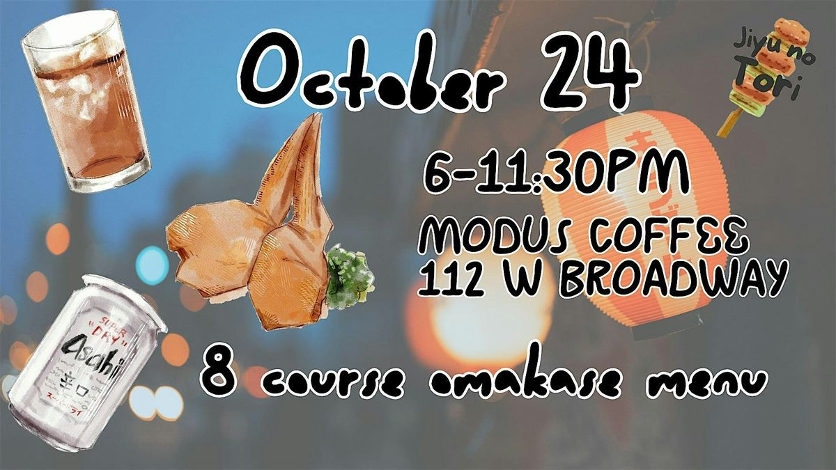 Jiyu No Tori Pop Up Dinner Oct 24th