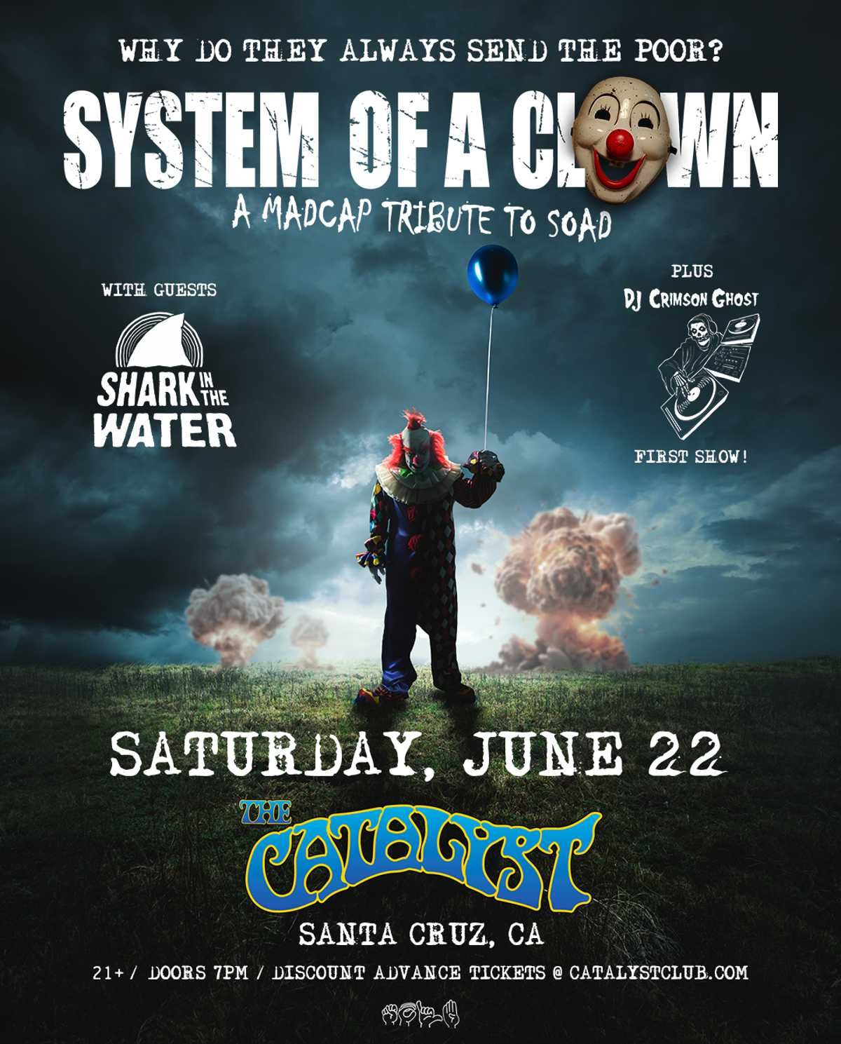 System of a Clown Live at The Catalyst, Santa Cruz