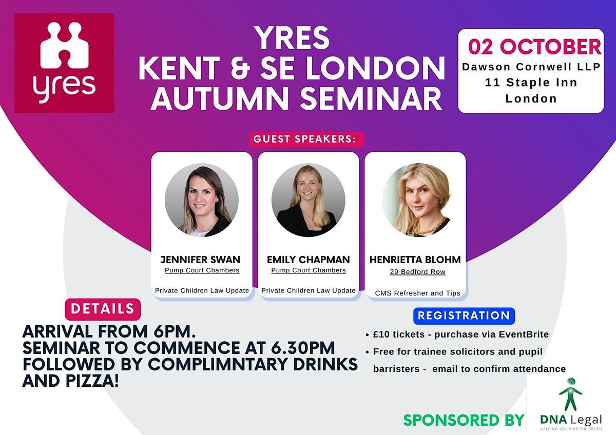 YRES KENT & SE LONDON: Autumn Seminar