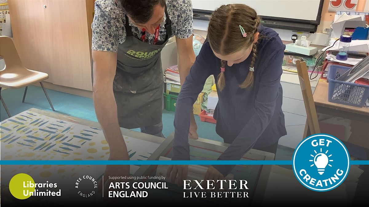 Printmaking with Double Elephant at South Molton Library