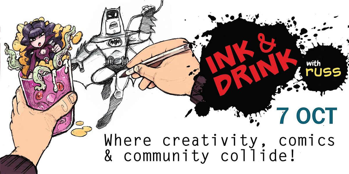 Ink & Drink comic art drawing social in pub