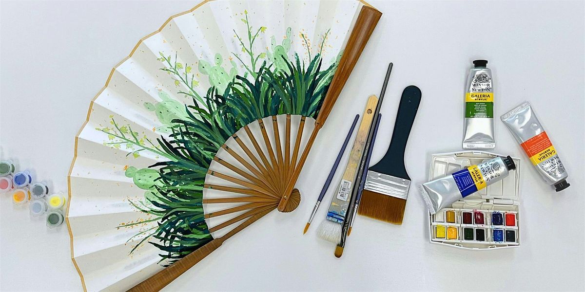 Sip and Paint Your Own Fan - DIY Paper Fan Workshop
