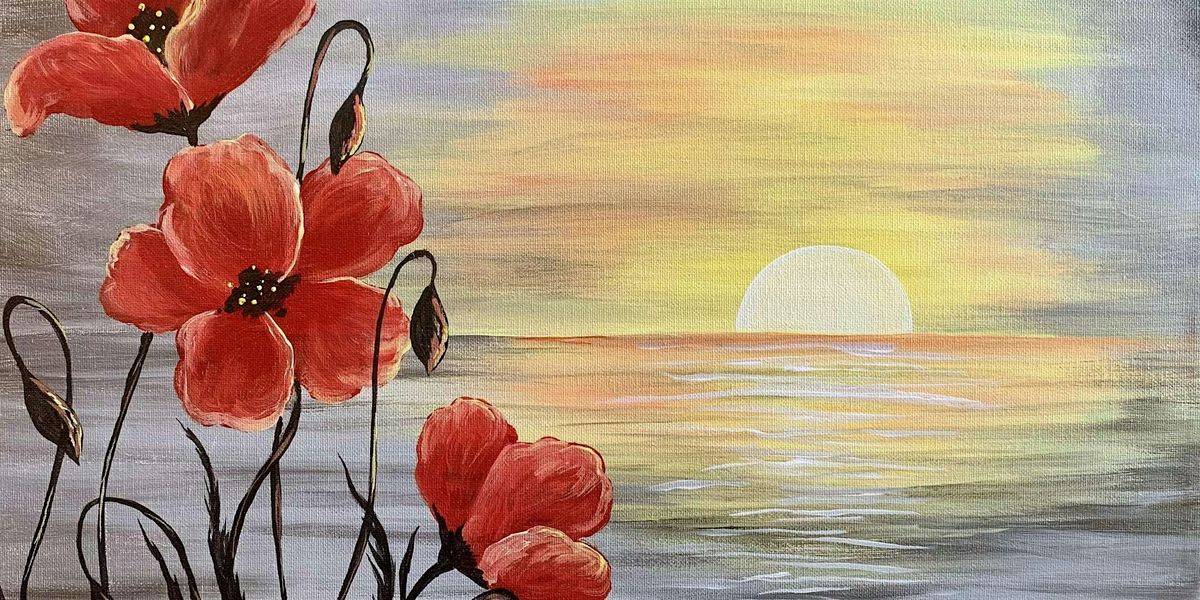 Poppies At Sunset - Paint and Sip by Classpop!\u2122