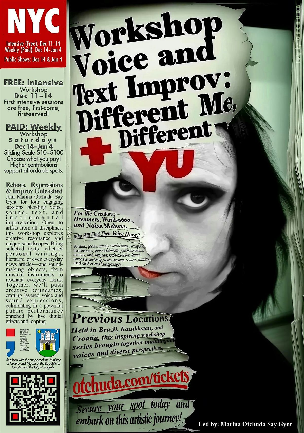 Workshop, Intensive (FREE), New York: Different Me, Different You