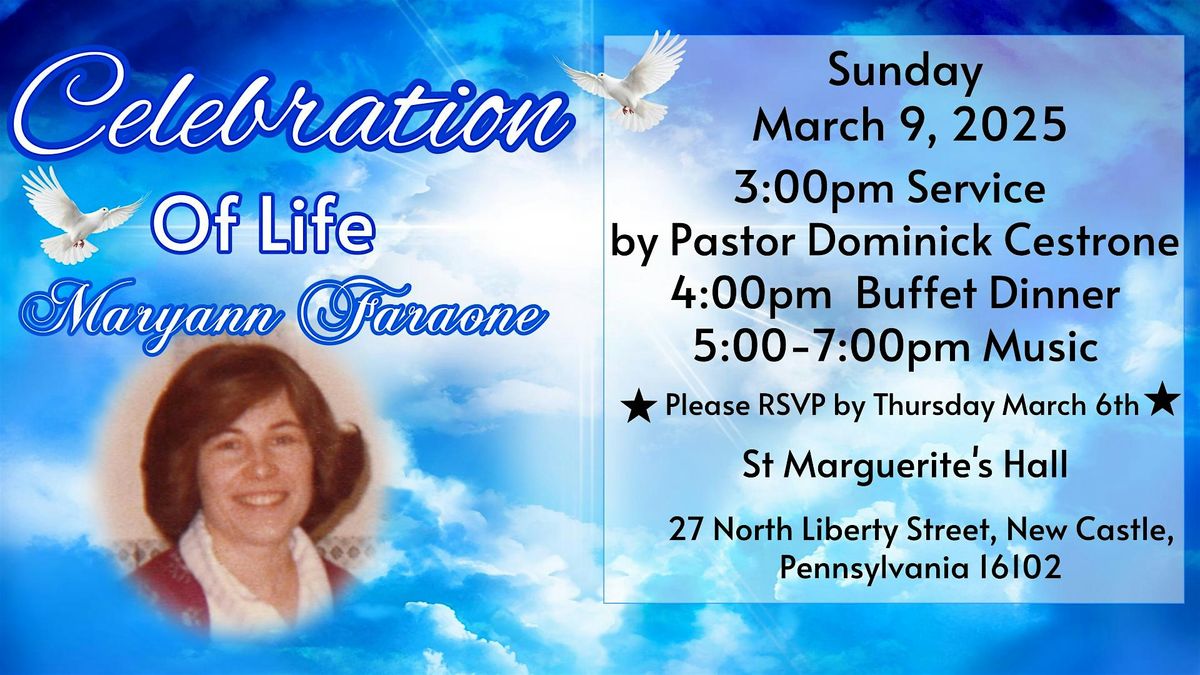 Celebration of Life for Maryann Faraone