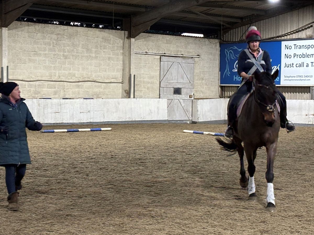 Flatwork with optional resistance bands with Helen Marsh at Badgworth, 7th April 