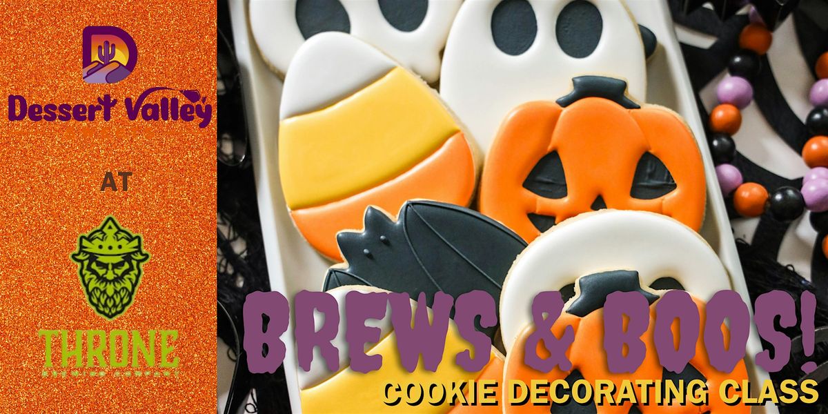 Brews and Boos! Sugar Cookie Decorating Class at Throne Brewing