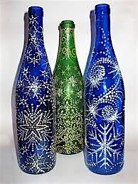 Paint and Sip Holiday Wine Bottle or Jug