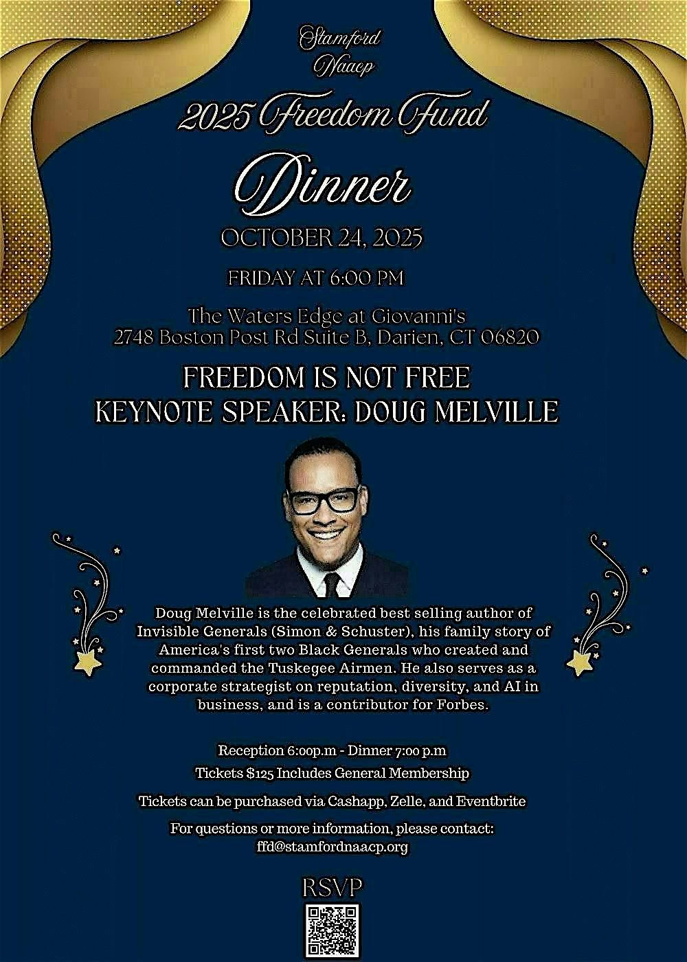 Stamford NAACP Freedom Fund 2025 Dinner! Keynote Speaker Doug Melville!