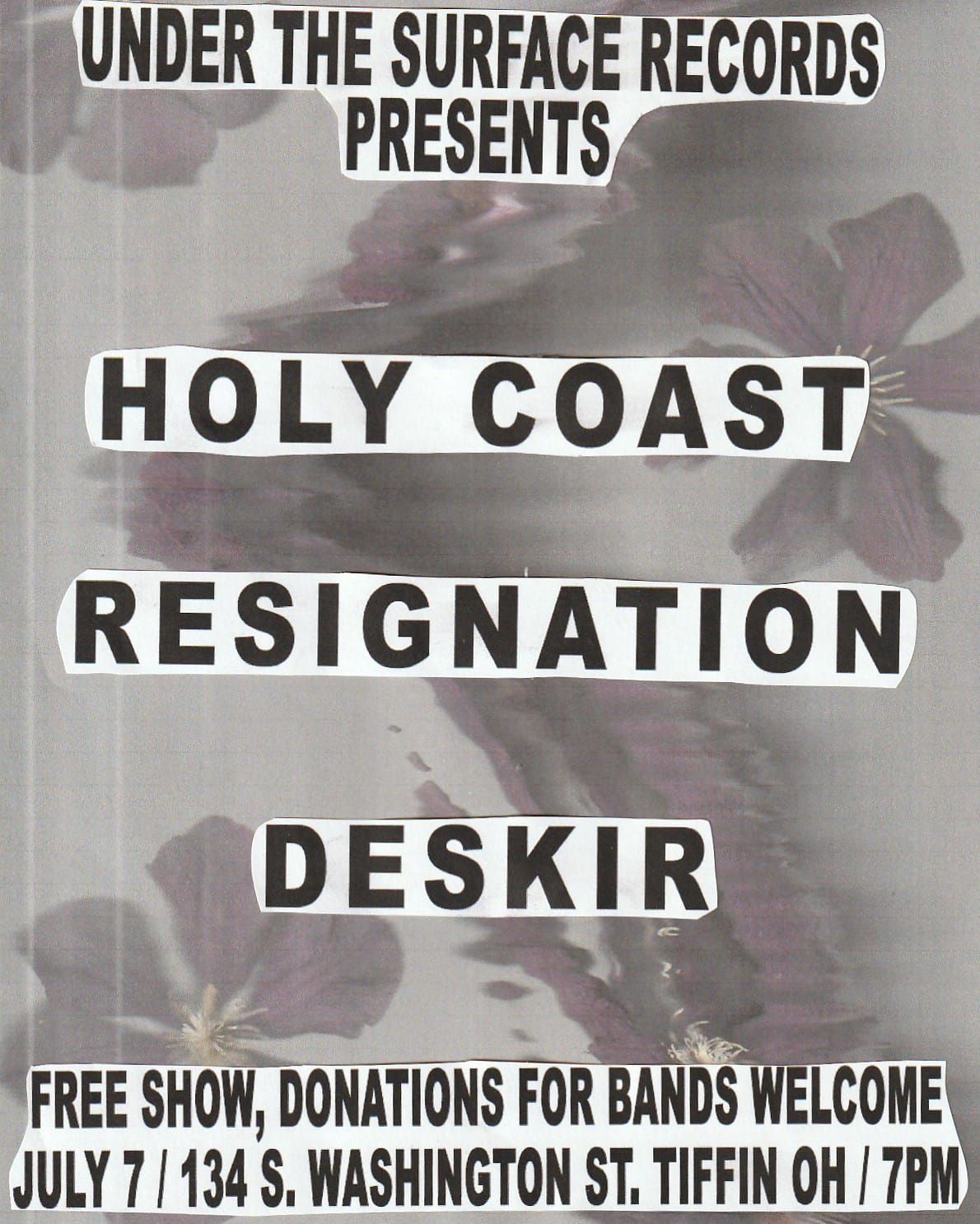 Holy Coast, Resignation, and Deskir Live @ Under The Surface Records