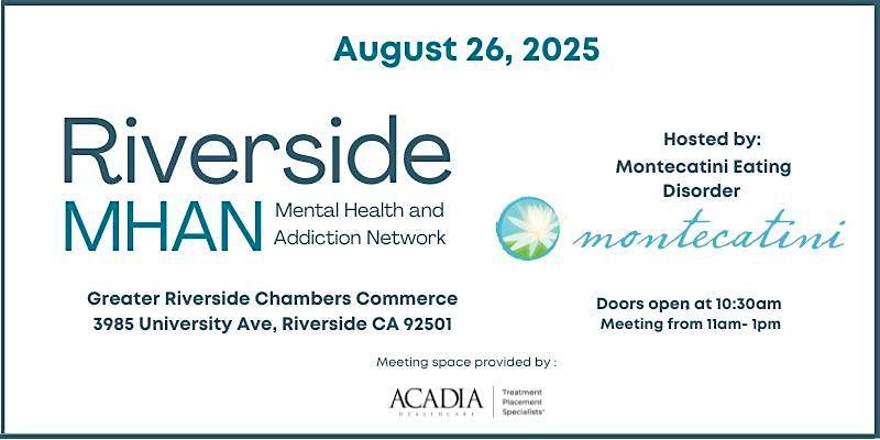 August Riverside MHAN- Monthly Behavioral Health Networking Event