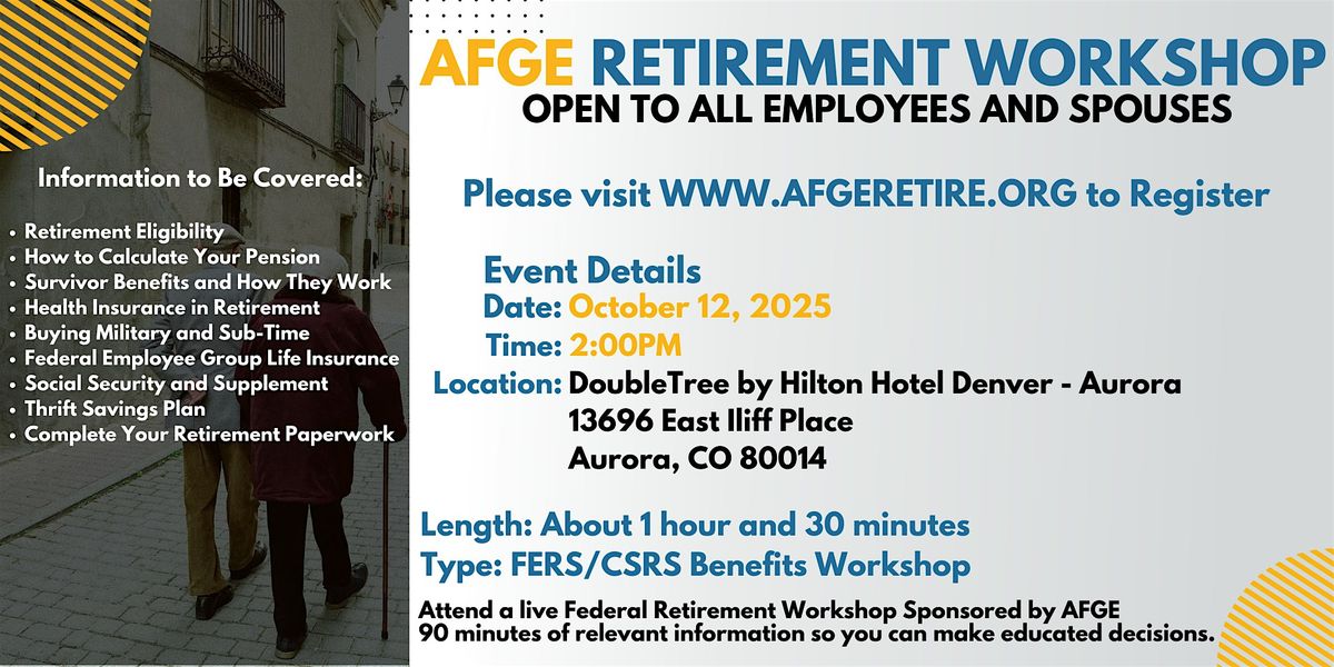 AFGE Retirement Seminar Aurora - 10\/12\/25