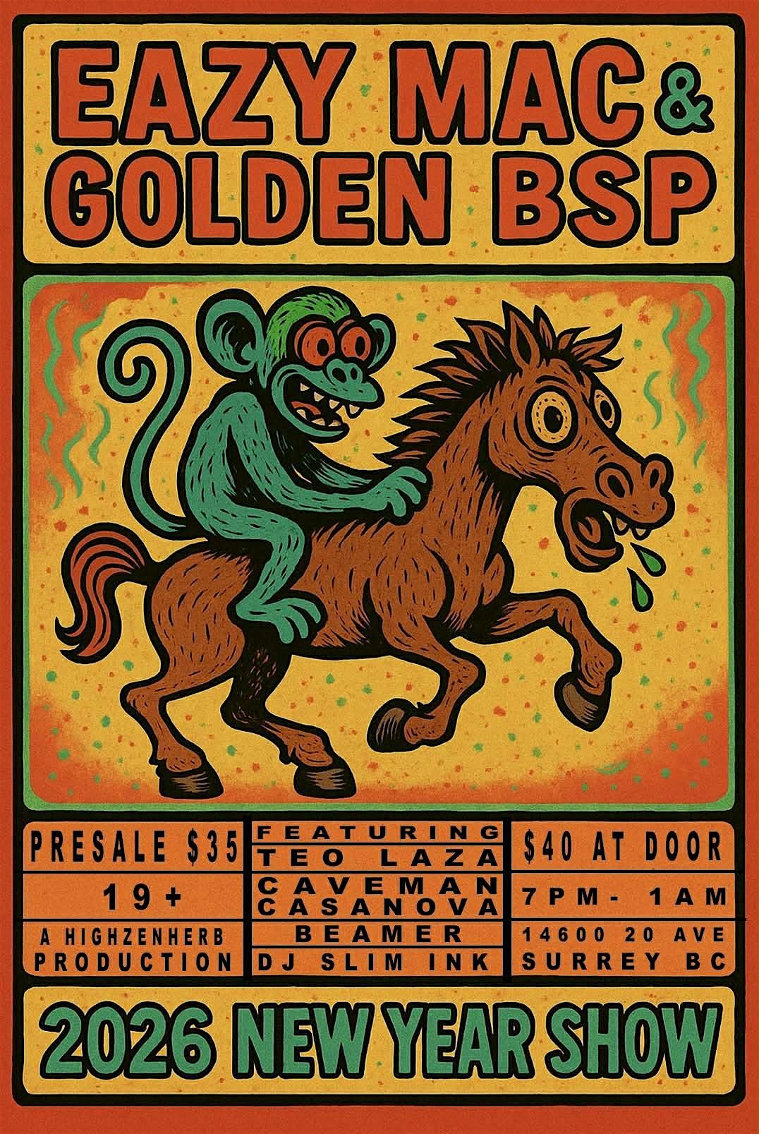 EAZY MAC x Golden BSP W\/ Caveman Casanova New Years 2026