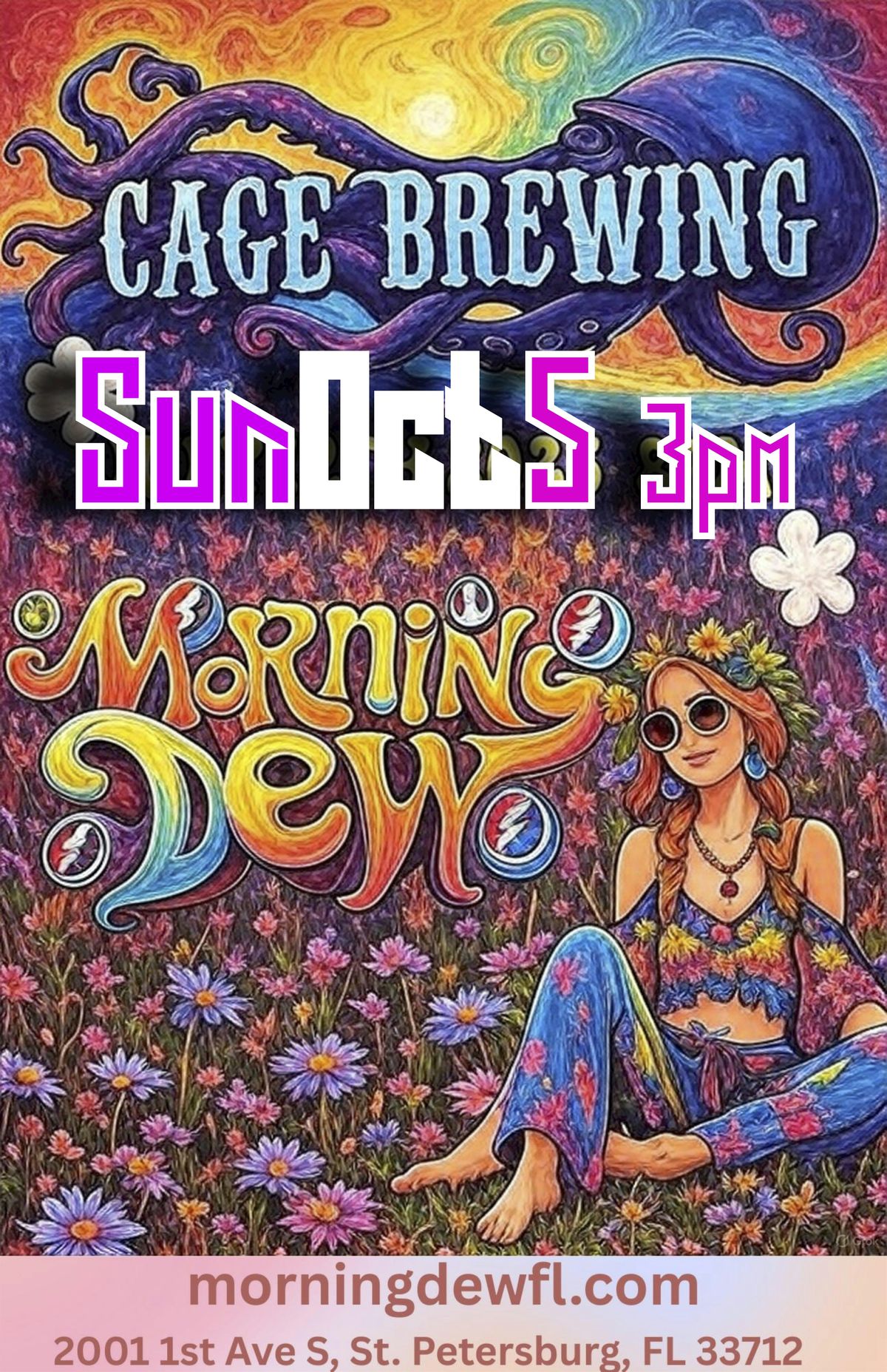 FREE: Grateful Dead Day ft. MORNING DEW | Cage Brewing, St. Pete| SUN OCT 5