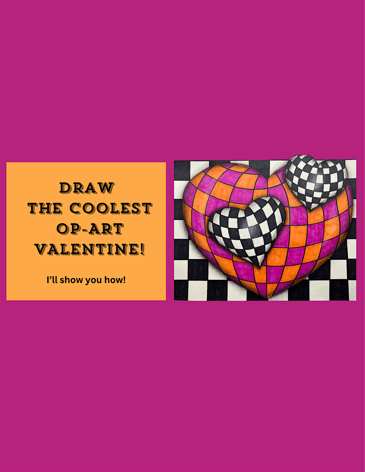 Draw a COOL Optical Illusion Valentine!