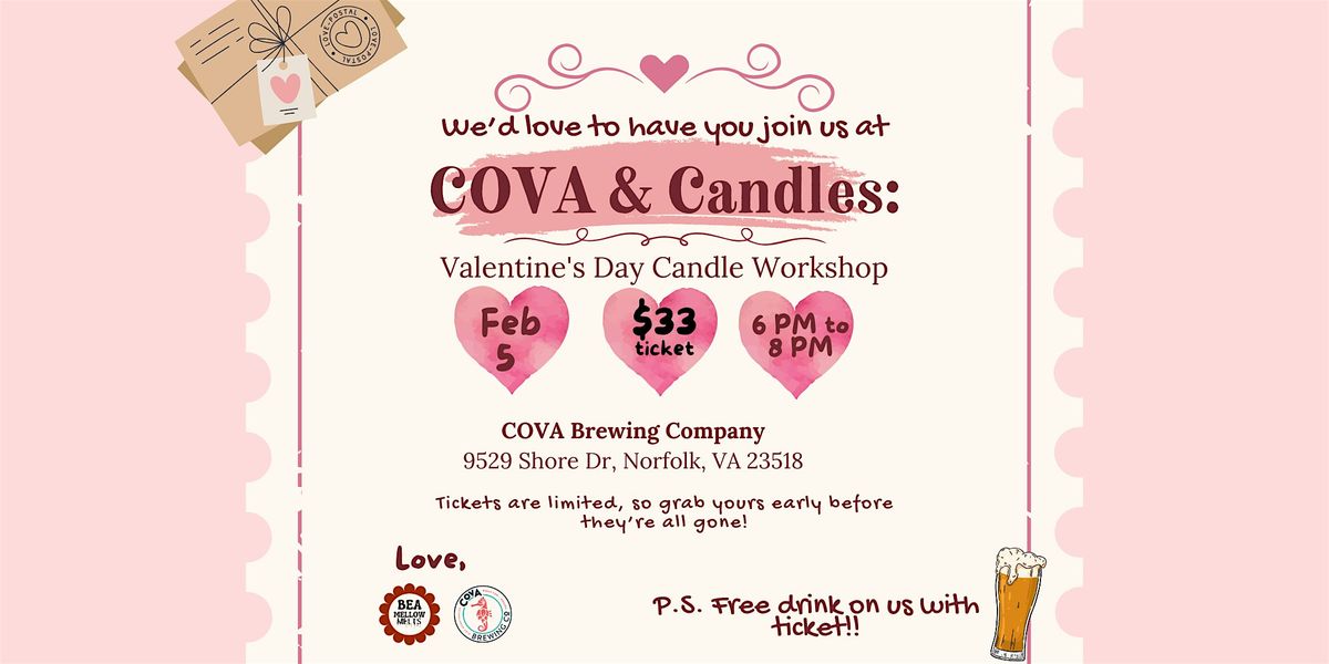 COVA & Candles: A Valentine's Day Candle Workshop