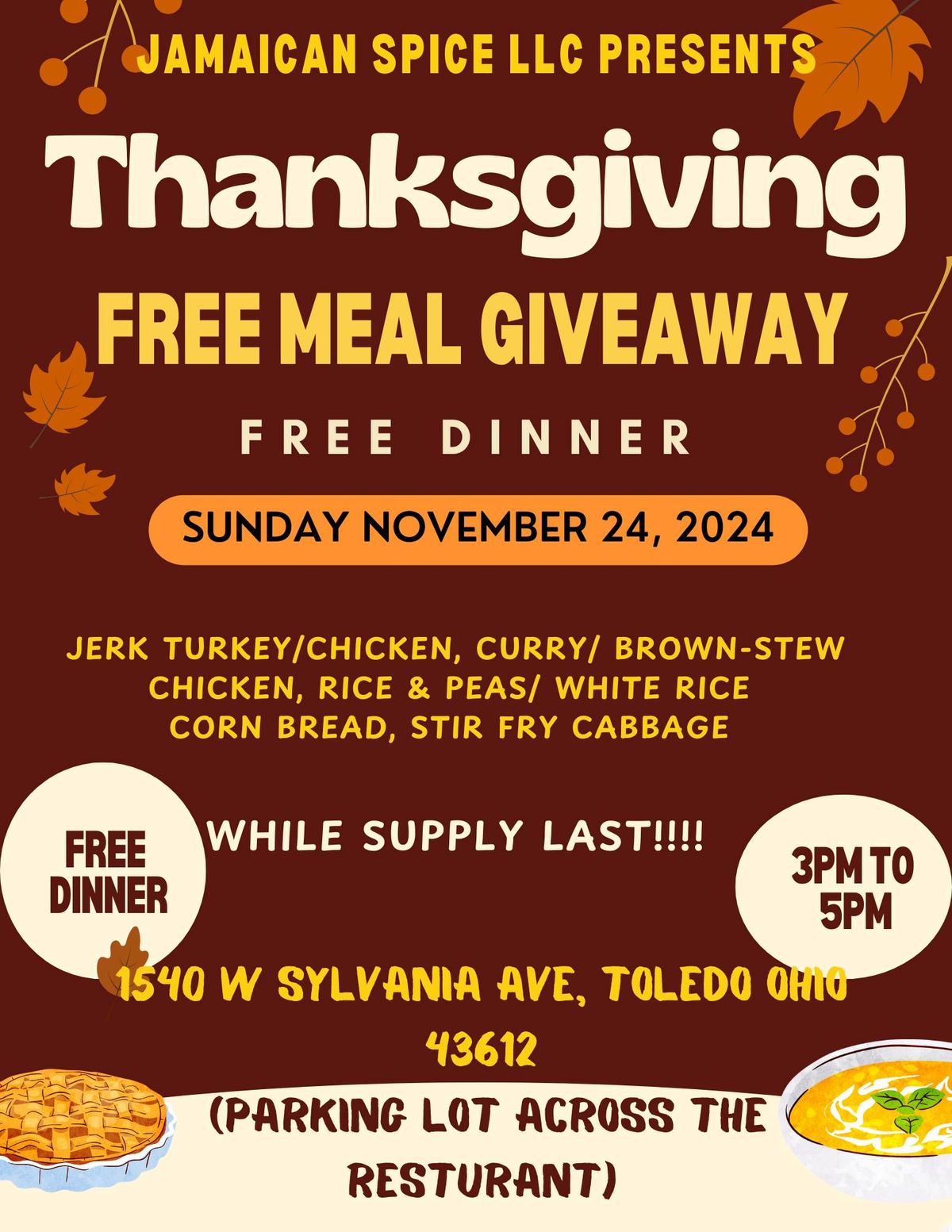 FREE THANKSGIVING DINNER 