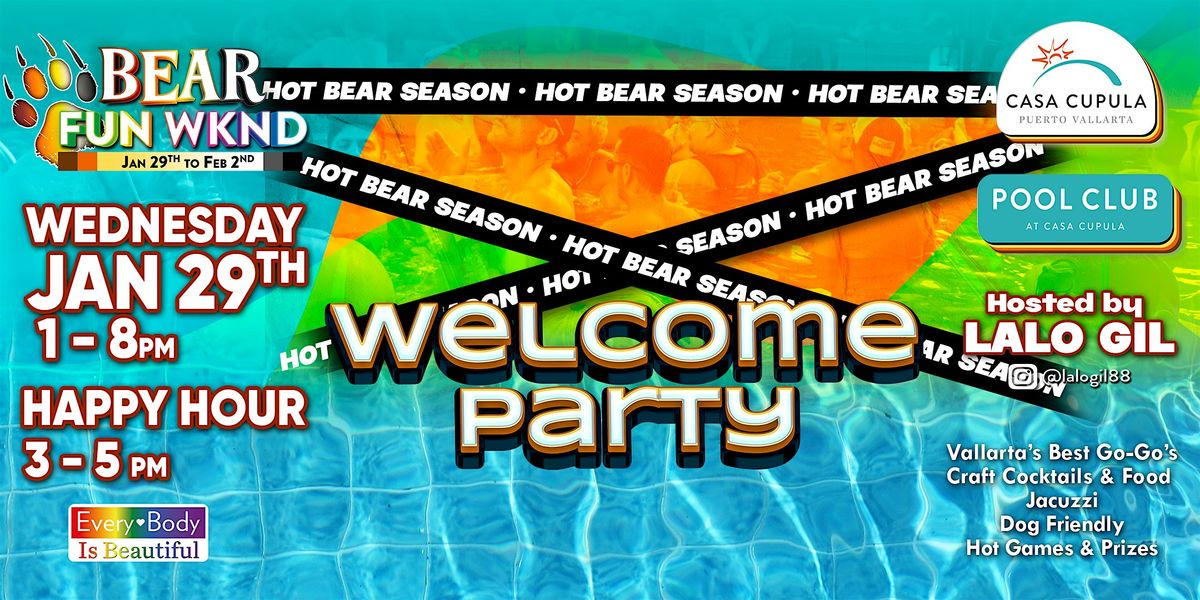 WELCOME BEAR POOL PARTY | Bear Week 2025 | Hairy Welcoming