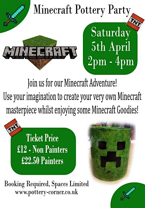 Minecraft Pottery Party