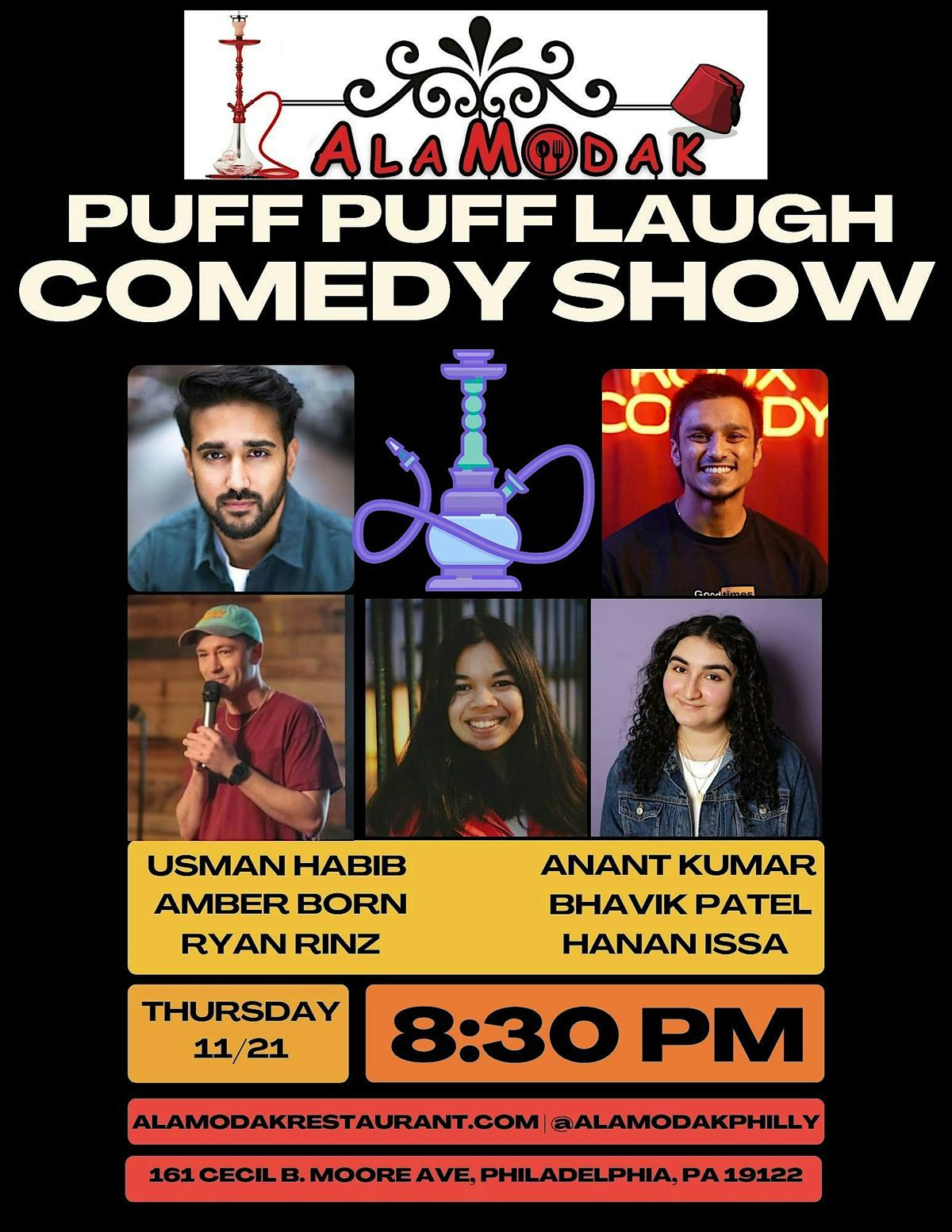 Join Us for Arabian Comedian Night! At Alamodak philladelphia