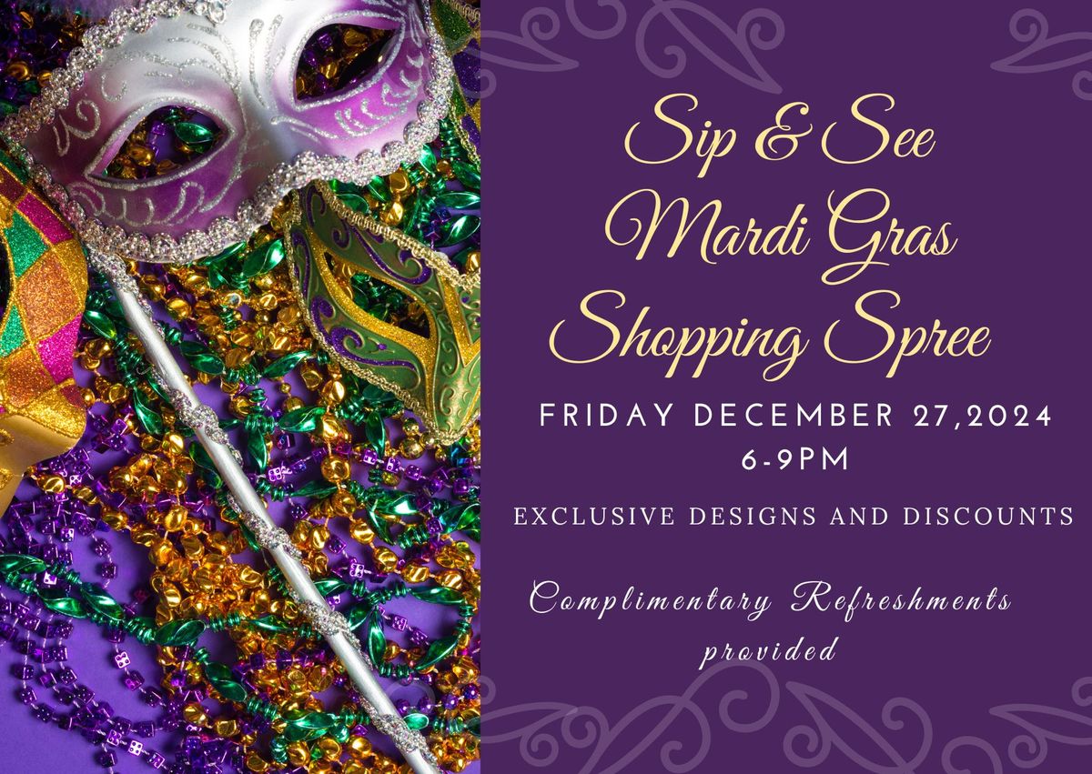 Sip & See Mardi Gras Shopping Spree