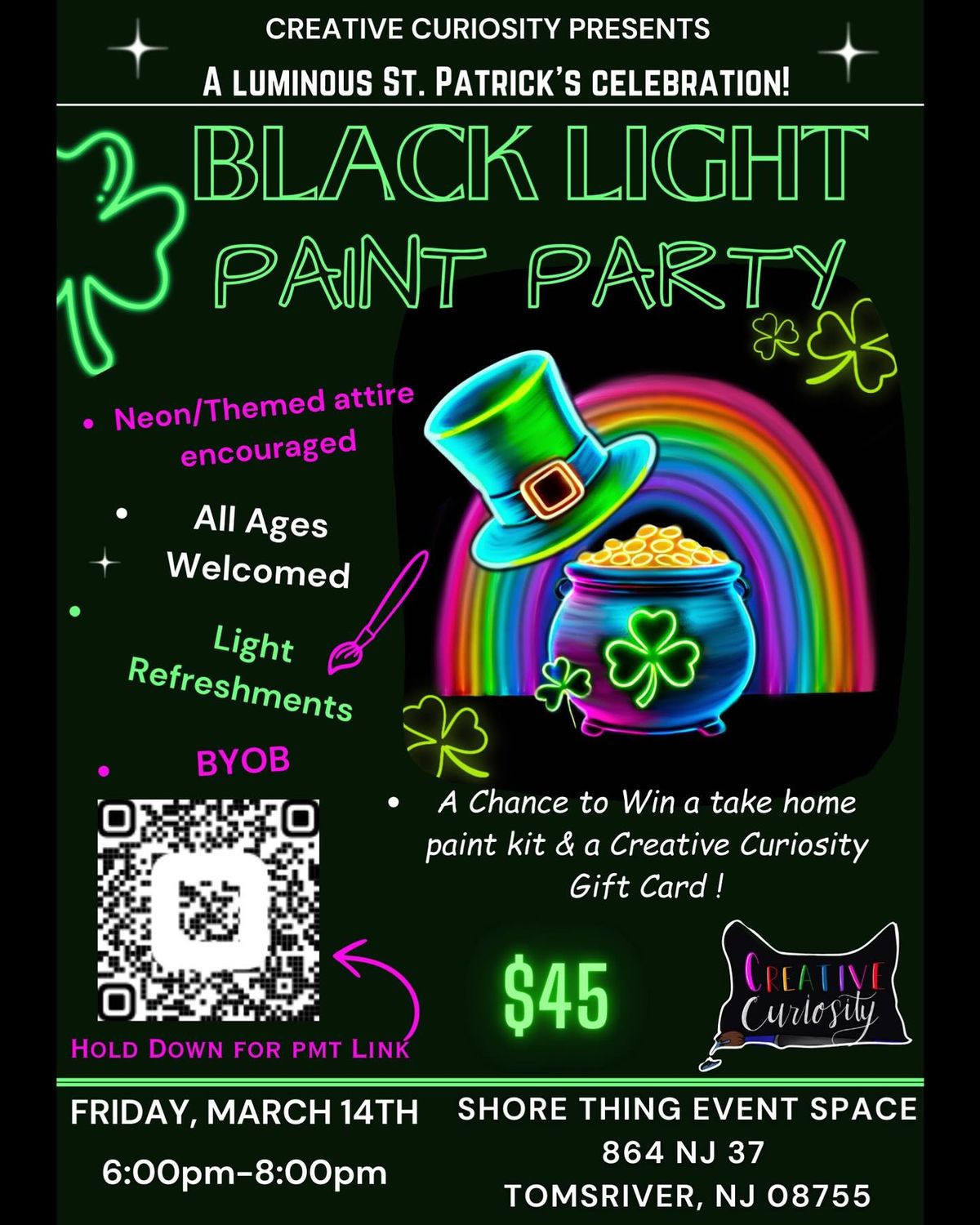 St. Patty\u2019s Black Light Paint Party 