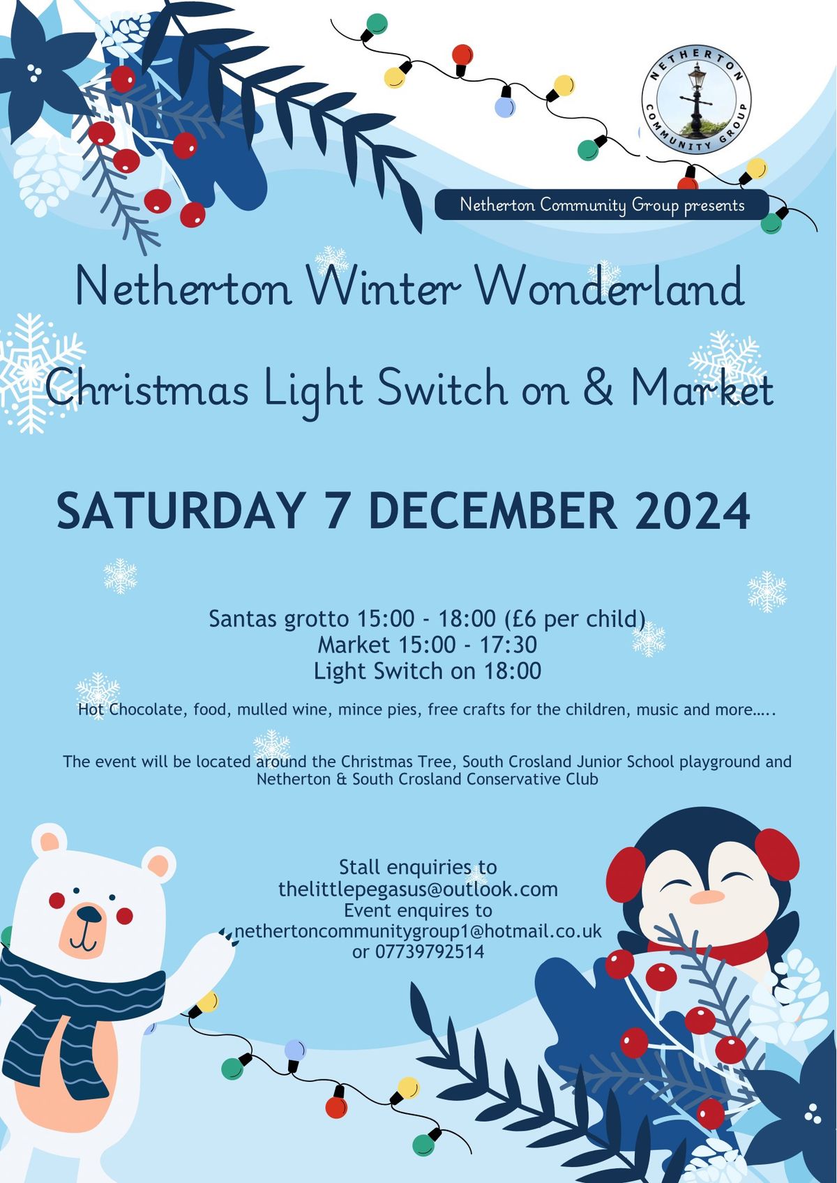 Netherton Winter Wonderland and light switch on