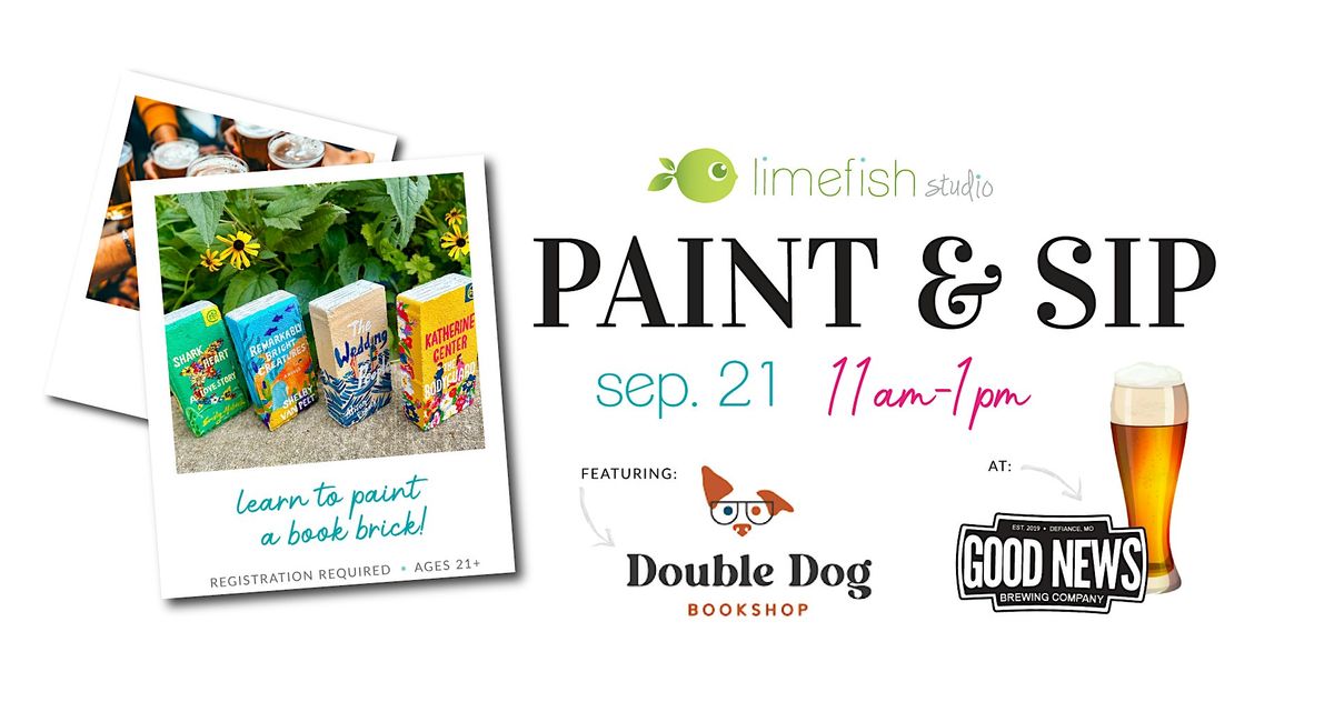 Limefish Studio PAINT & SIP + Double Dog Bookshop @ Good News Brewing!