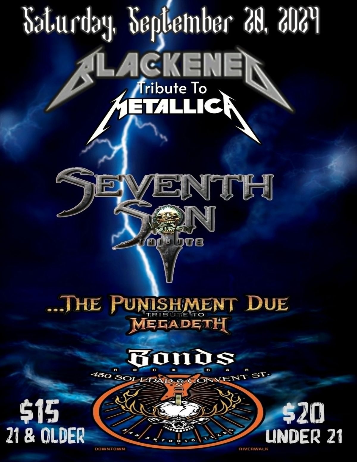 Blackened - Metallica Tribute with Seventh Son and The Punishment Due